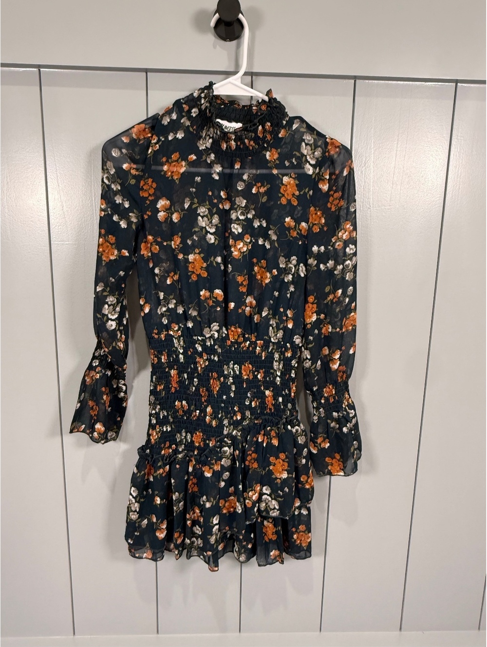 Princess Polly green Floral Smocked Waist feminine boho chic fall dress